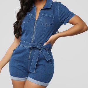 Denim Romper